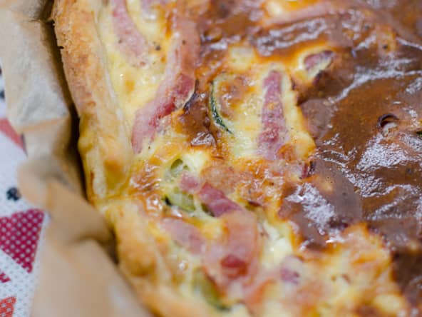 Quiche aux courgettes et au bacon