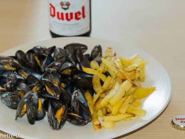 Moules frites légères au four