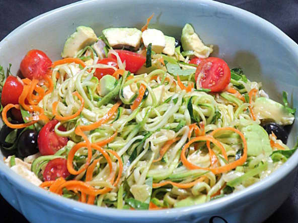 Spaguetti de courgettes en salade