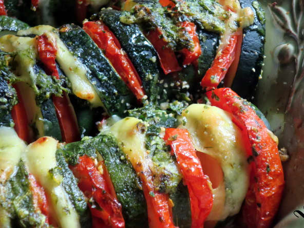 Hasselback de courgettes