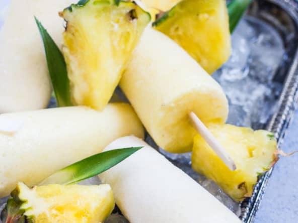 Popsicle Ananas et lait de coco façon pina colada
