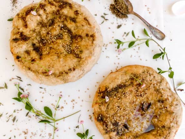 Galette libanaise au zaatar ou man’ouché