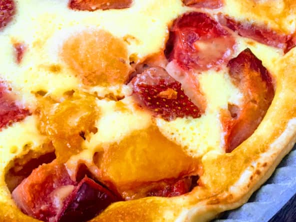 Tarte moelleuse aux fruits de saison