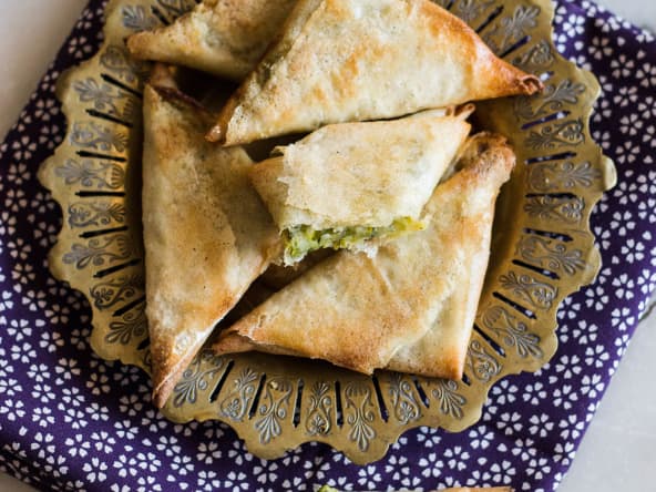 Bricks aux courgettes, pignons et citron confit (ou au basilic)