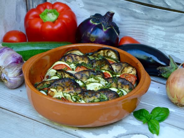 Tian de légumes du soleil au basilic