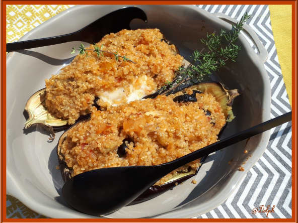 Aubergines farcies au Quinoa