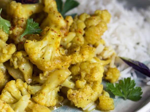 Curry de chou fleur au lait de coco