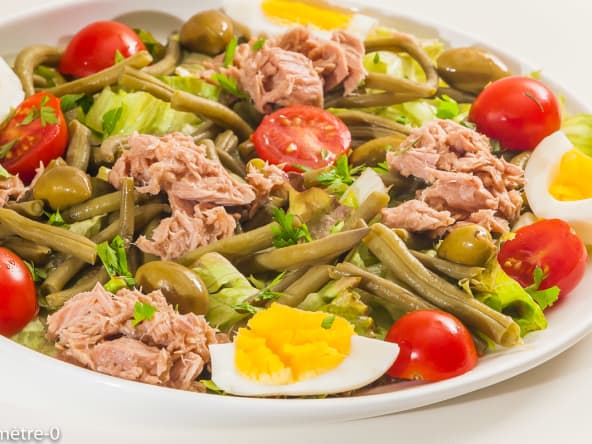 Salade de haricots verts au thon