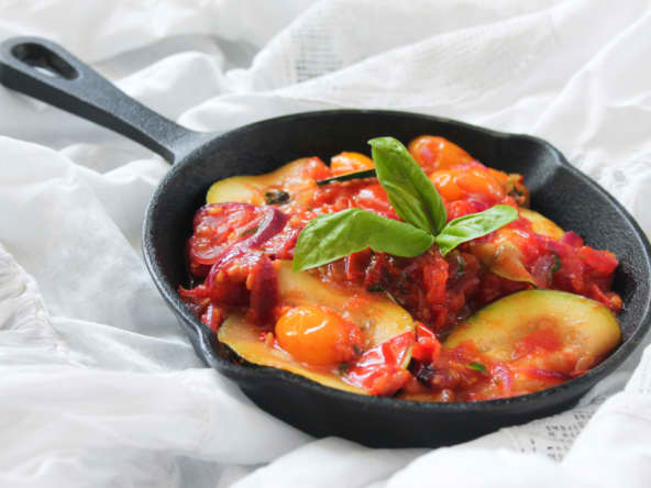Courgette à la tomate délicatement pimentée