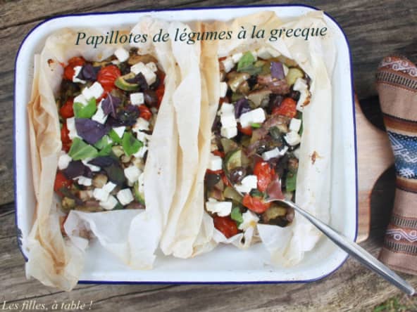 Papillotes de légumes à la grecque