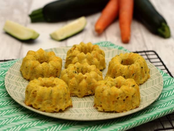 Gâteau de riz salé aux courgettes et carottes