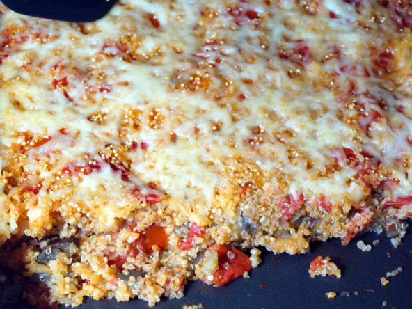 Gratin d’aubergines au quinoa