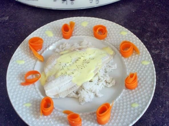 Filet de limande sauce citron et tagliatelles de carotte au thermomix facile et rapide