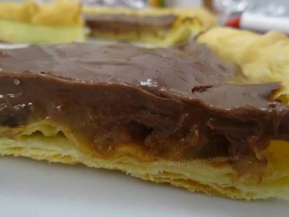 Tarte aux poires chocolatée