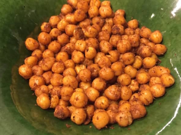 Pois chiches grillés pour l'apéritif