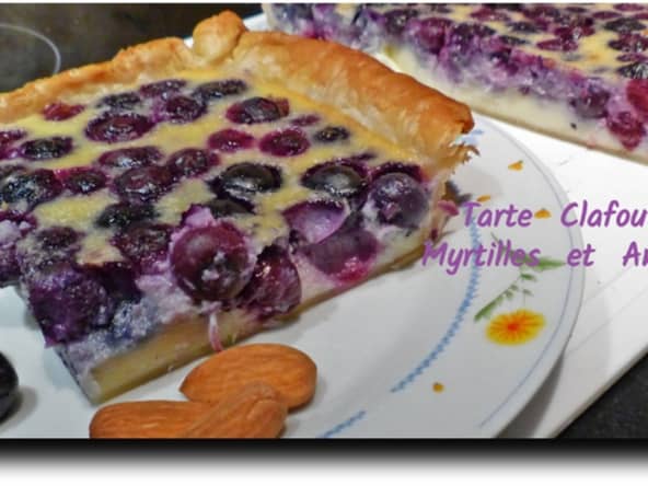 Tarte clafoutis aux myrtilles et amandes