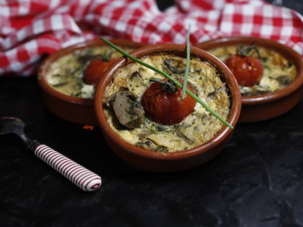 Ramequins de clafoutis aux cèpes