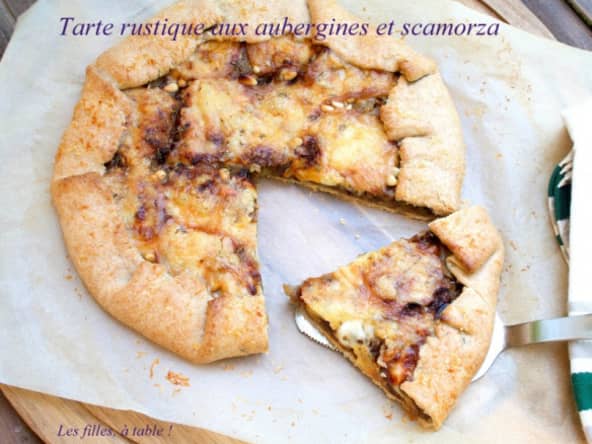 Tarte rustique aux aubergines et scamorza