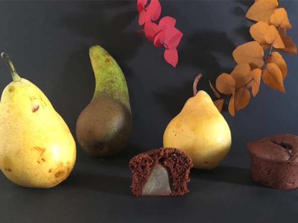 Muffins poire-chocolat