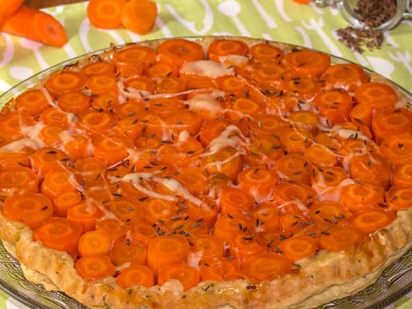 Tarte Tatin aux carottes et au Comté