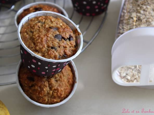 Muffin bananes et flocons d’avoine