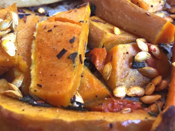 Courge Butternut rôtie et épicée