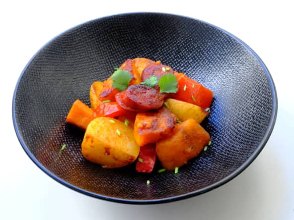 Poêlée espagnole chorizo potimarron