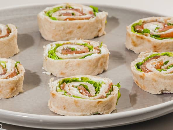 Piadina à la truite fumée et à la ricotta