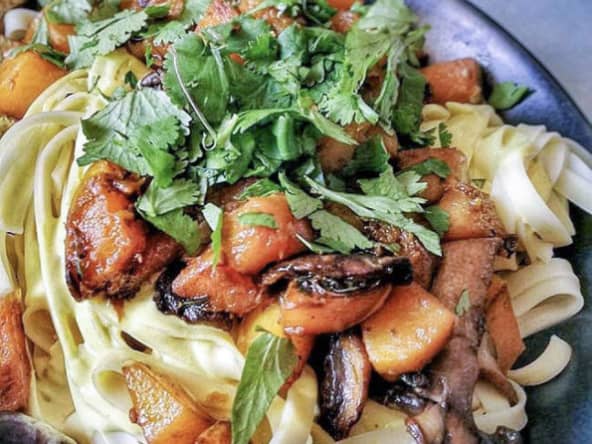 Tagliatelles de butternut aux saveurs indiennes