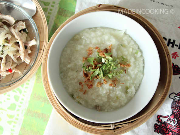 Cháo gà, soupe de riz au poulet
