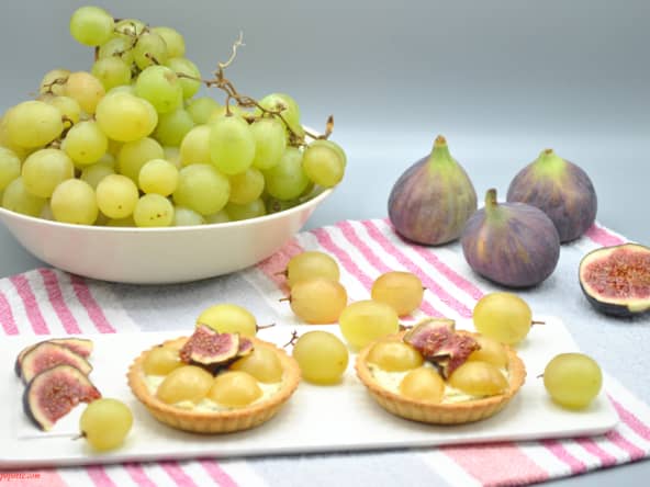 Tartelettes fromage frais raisins figue