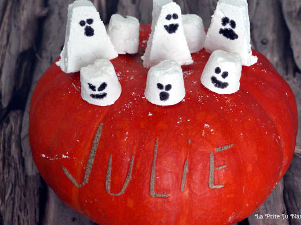 Guimauves vanille fantômes pour Halloween