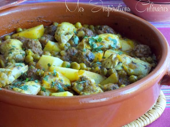 Recette de Kefta aux artichauts petits pois