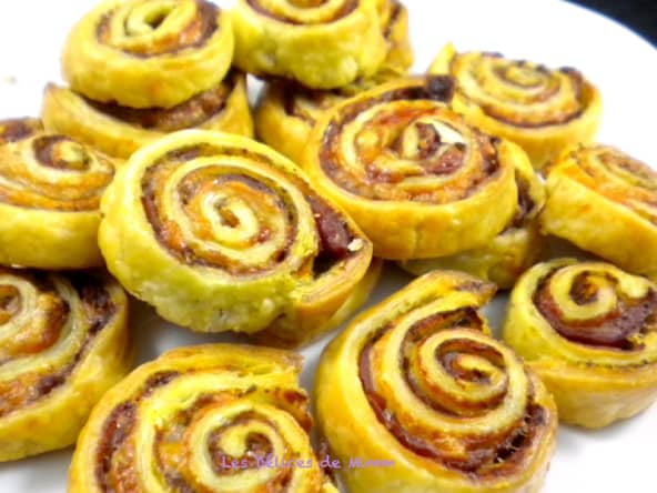 Escargots feuilletés au pesto et jambon de Parme pour l'apéro