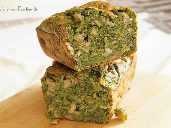 Cake aux épinards et chèvre