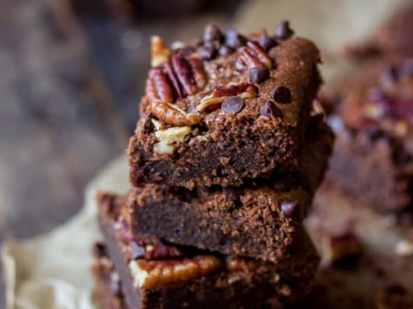 Brownie noix de pécan et chocolat vegan
