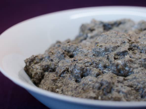 Tapenade d'olives noires au chèvre