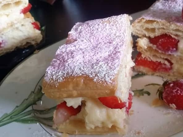 Mille-feuilles aux fraises