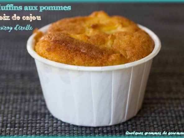 Muffins aux pommes noix de cajou et sirop d'érable