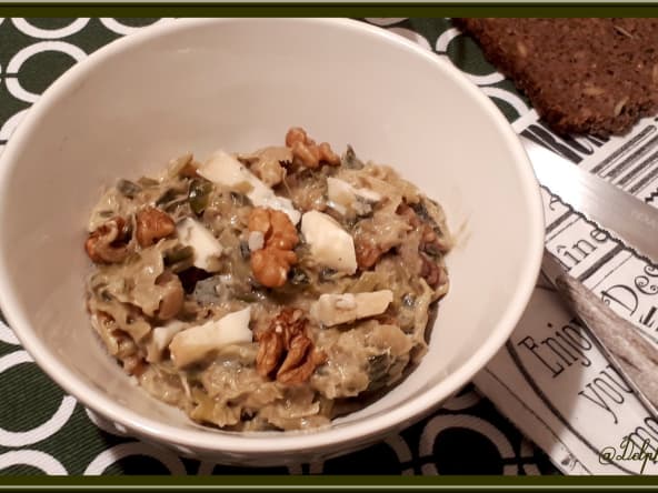 Fondue de Poireaux au Gorgonzola et Noix