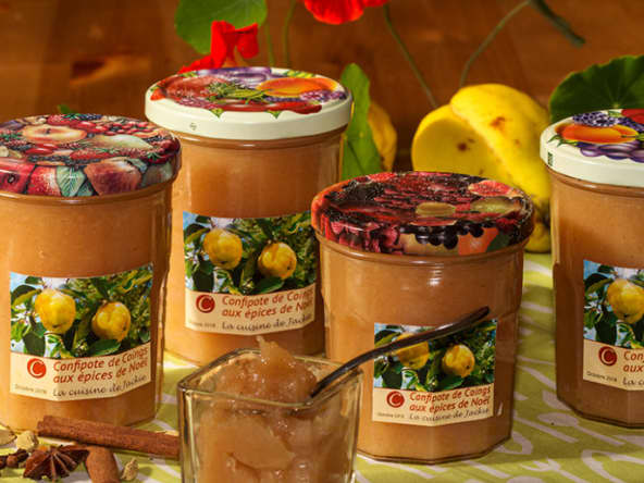 Confipote de coings aux épices de Noël