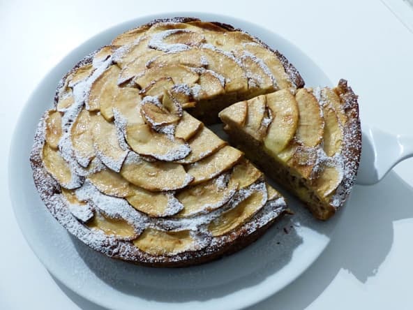 Gâteau aux pommes et au mascarpone