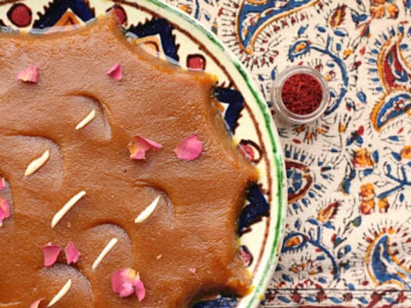 Halva iranien au safran et à la rose