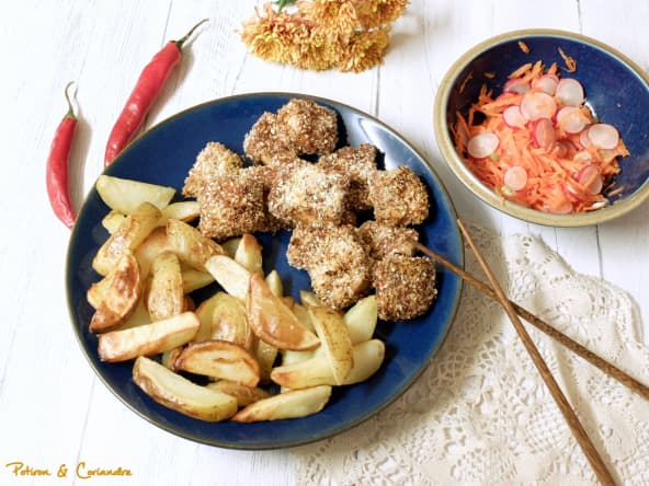 Nuggets de tofu végétariens aux saveurs d’Asie