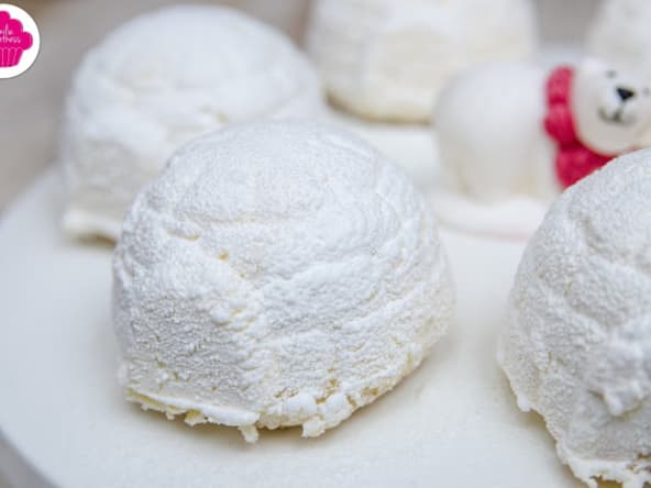 Bûches igloos aux fruits de la passion et noix de coco (fait maison)