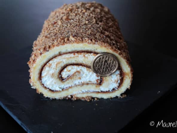 Bûche citron praliné pour noël