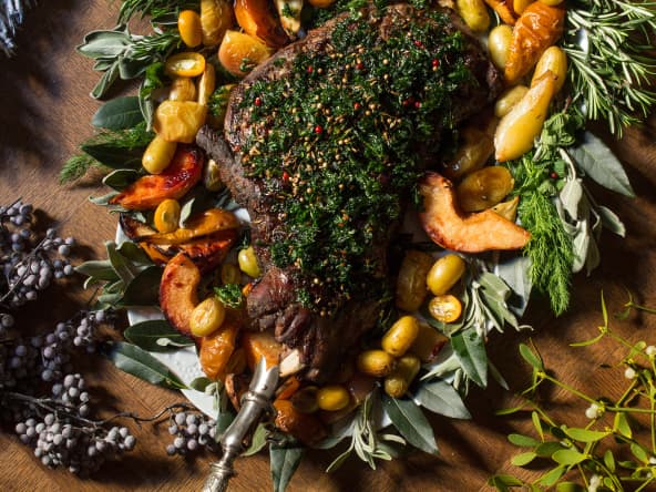 Cuissot de marcassin aux fruits d’hiver sauce agrodolce de Toscane