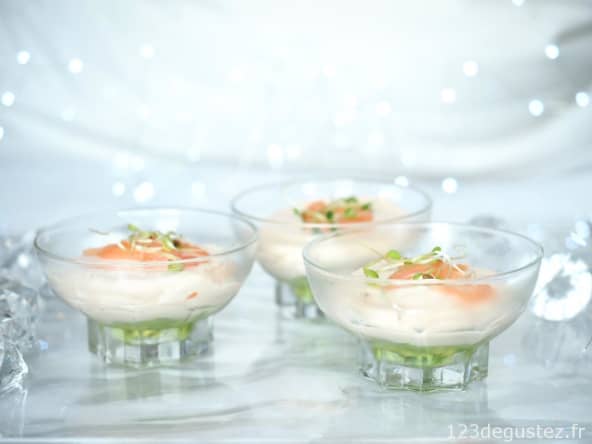 Verrine saumon fumé à l'avocat