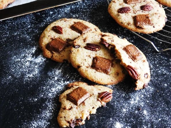 Cookies gourmands au praliné et noix de pécan