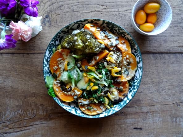 Savoureuse salade d'hiver aux lentilles